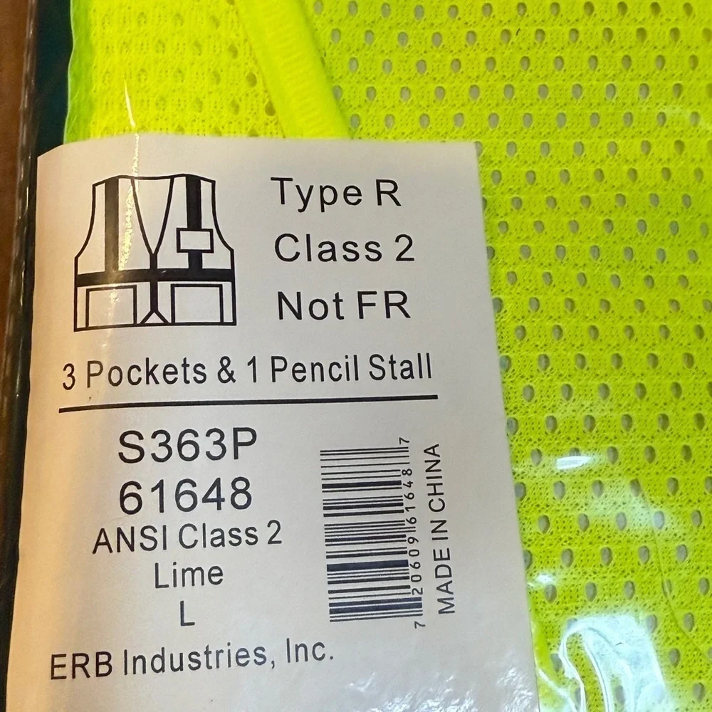 High Visibility Safety Vests Neon Green 3 pocket Aware Brand New Lot of 4